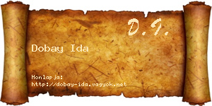 Dobay Ida névjegykártya
