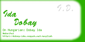 ida dobay business card